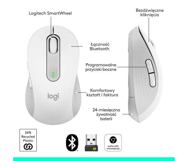 Logitech OUTLET - M650 Biała - 1473189 - zdjęcie 11